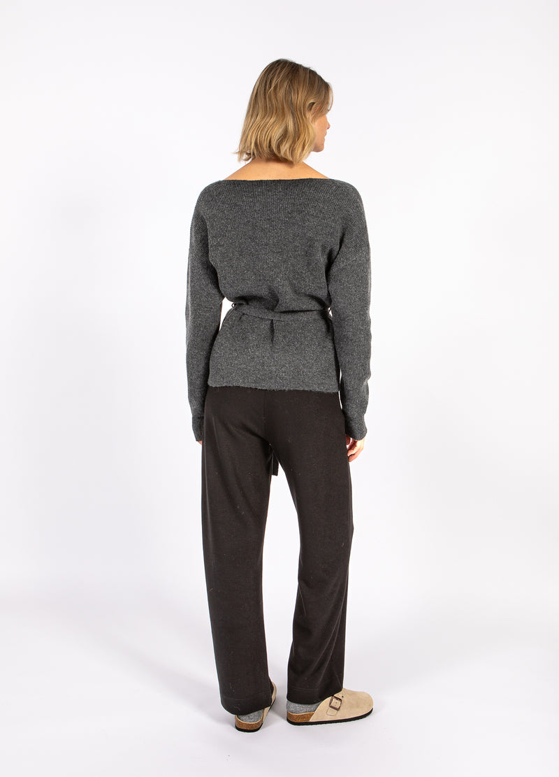 CC Heart CC HEART EMMA WRAP KNIT CARDIGAN Knitwear Dark grey melange - 172
