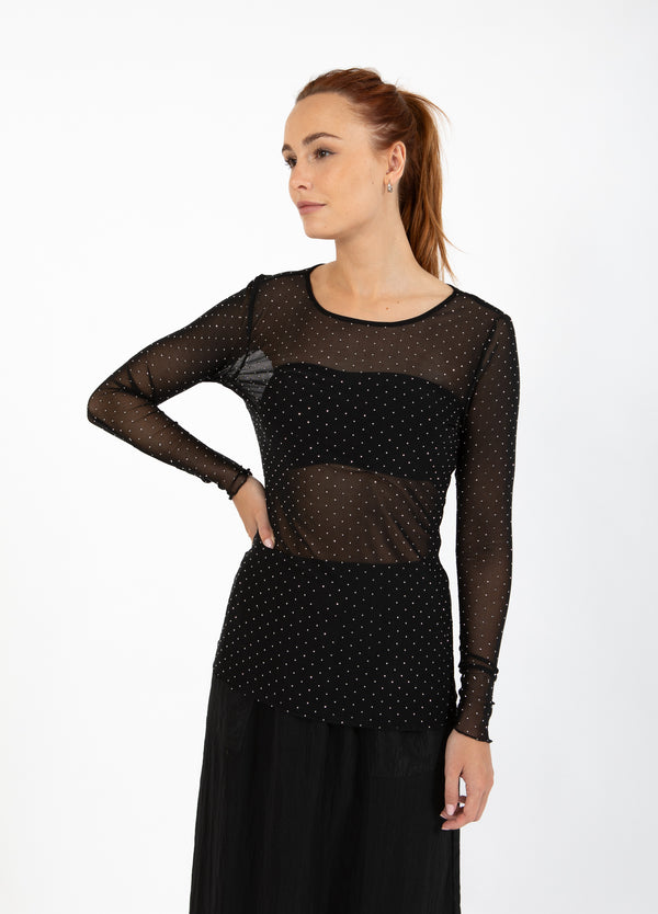 CC Heart CC HEART EVE MESH BLOUSE Shirt/Blouse Black simili - 116