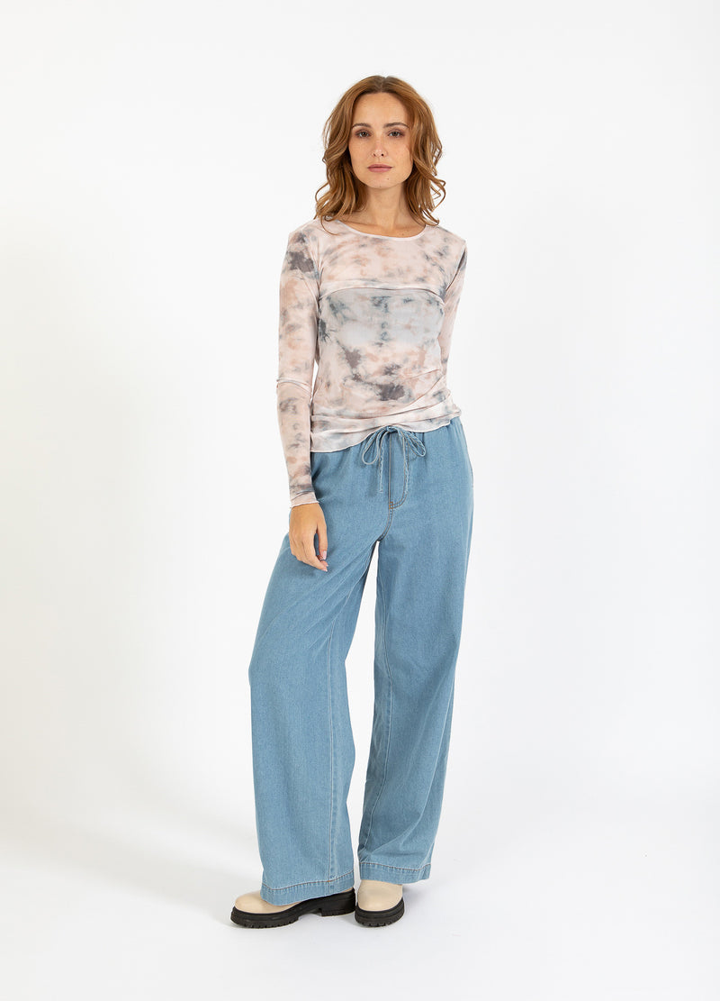 CC Heart CC HEART EVE MESH O-NECK Shirt/Blouse Grey blur print - 124