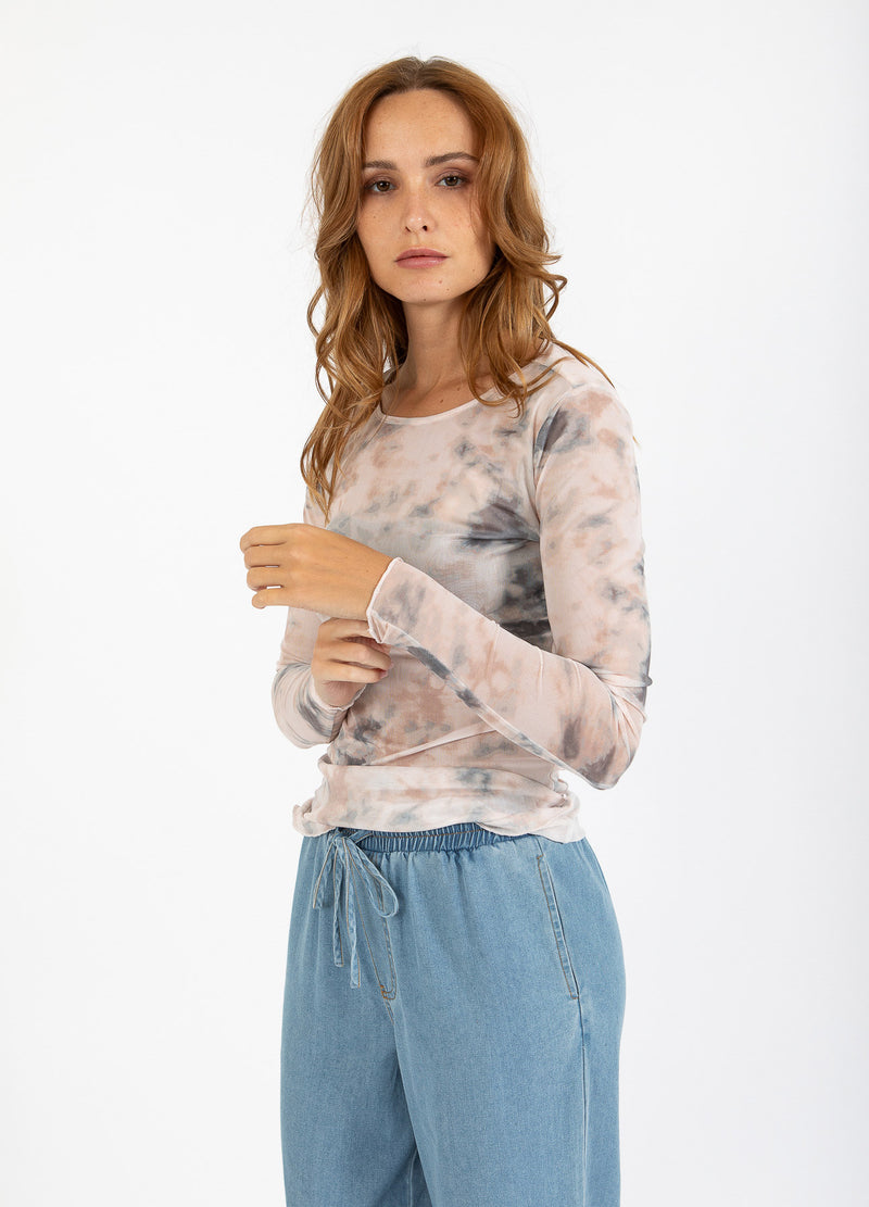 CC Heart CC HEART EVE MESH O-NECK Shirt/Blouse Grey blur print - 124