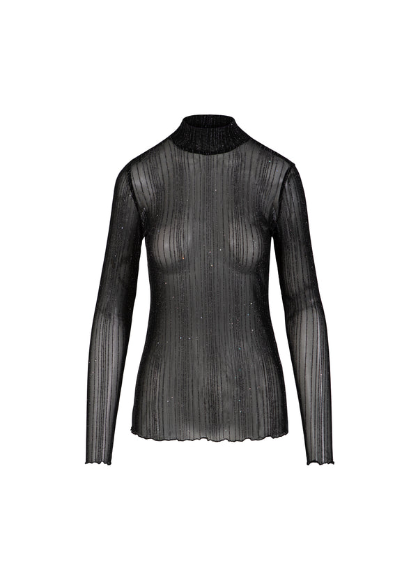 CC Heart CC HEART EVE MESH TURTLENECK Shirt/Blouse Black glitter - 100