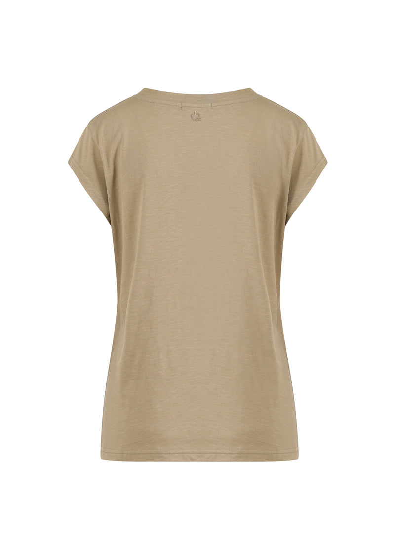 CC Heart CC HEART FACE T-SHIRT - CAP SLEEVE T-Shirt Sand olive - 406