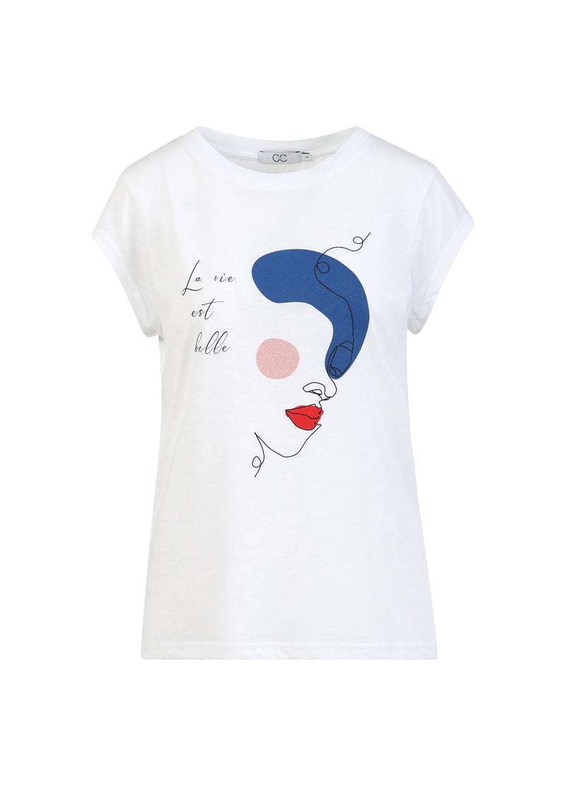 CC Heart CC HEART FACE T-SHIRT - CAP SLEEVE T-Shirt White - 200
