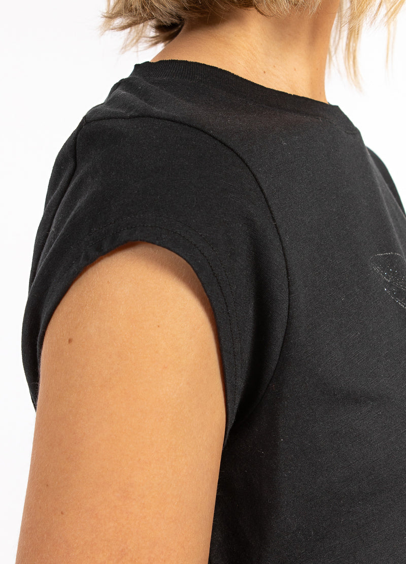CC Heart CC HEART FEATHER TEE T-Shirt Black - 100