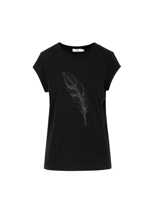 CC Heart CC HEART FEATHER TEE T-Shirt Black - 100