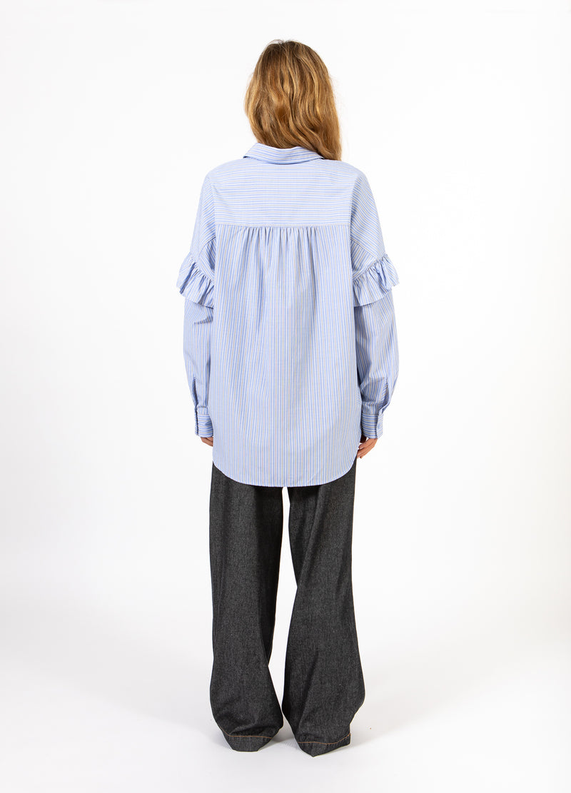 CC Heart CC HEART GIA STRIPE FRILL SHIRT Shirt/Blouse Blue stripes - 595