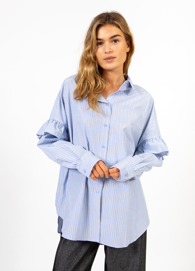 CC Heart CC HEART GIA STRIPE FRILL SHIRT Shirt/Blouse Blue stripes - 595