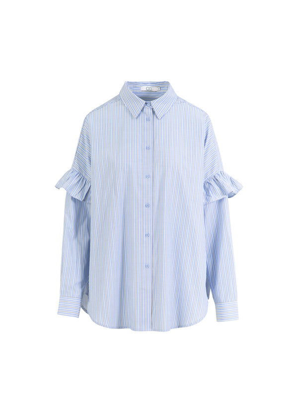 CC Heart CC HEART GIA STRIPE FRILL SHIRT Shirt/Blouse Blue stripes - 595