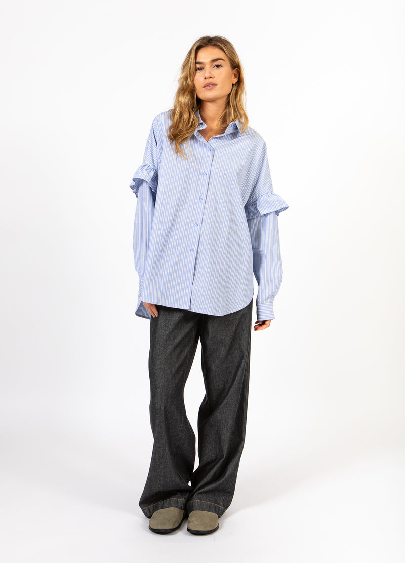 CC Heart CC HEART GIA STRIPE FRILL SHIRT Shirt/Blouse Blue stripes - 595