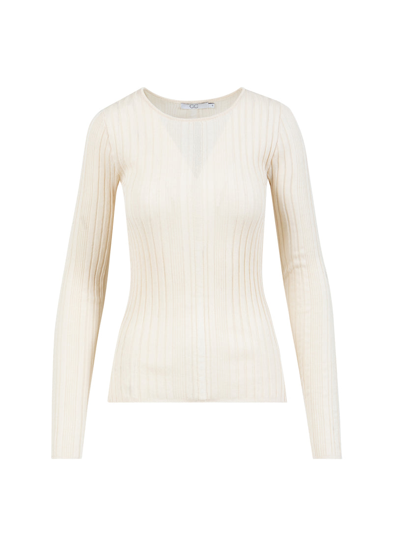 CC Heart CC HEART GRACE FINE KNIT BLOUSE Knitwear Cream - 351