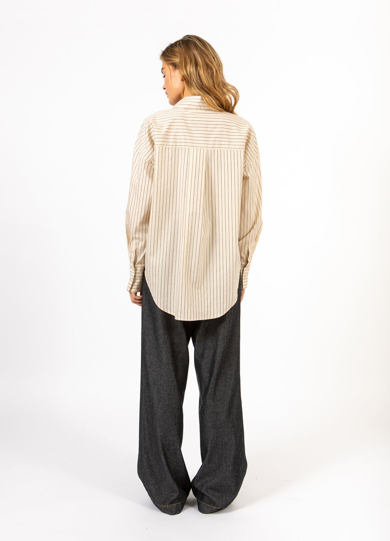 CC Heart CC HEART GRACIE STRIPE LOOSE SHIRT Shirt/Blouse Creme stripes - 285