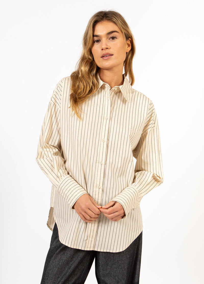 CC Heart CC HEART GRACIE STRIPE LOOSE SHIRT Shirt/Blouse Creme stripes - 285