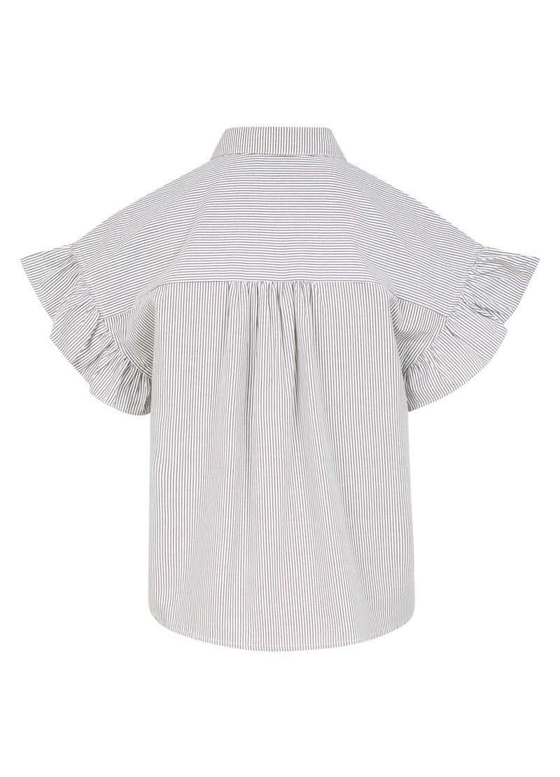 CC Heart CC HEART GWEN FRILL SHORT SLEEVED SHIRT Shirt/Blouse Black stripe - 107