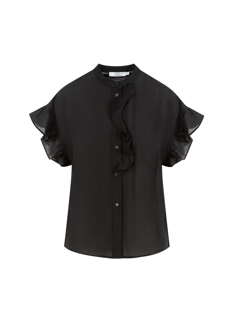 CC Heart CC HEART HAZEL FRILL SHIRT BLOUSE Shirt/Blouse Black - 100