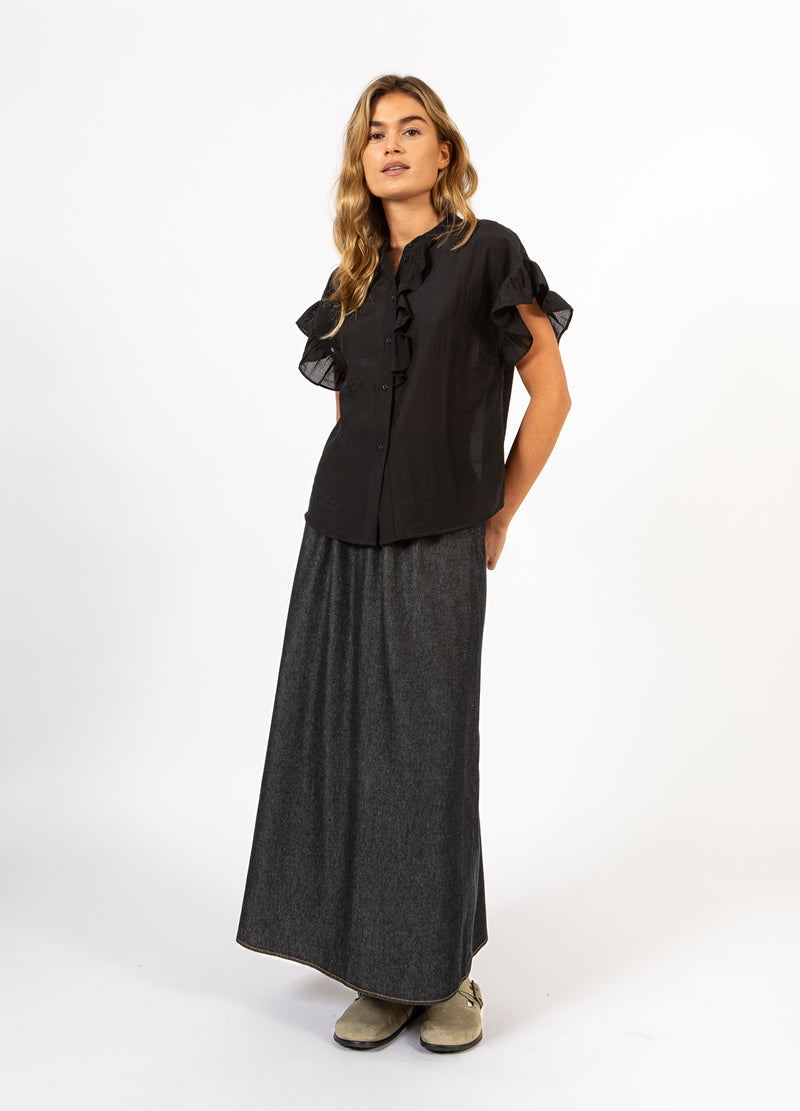 CC Heart CC HEART HAZEL FRILL SHIRT BLOUSE Shirt/Blouse Black - 100
