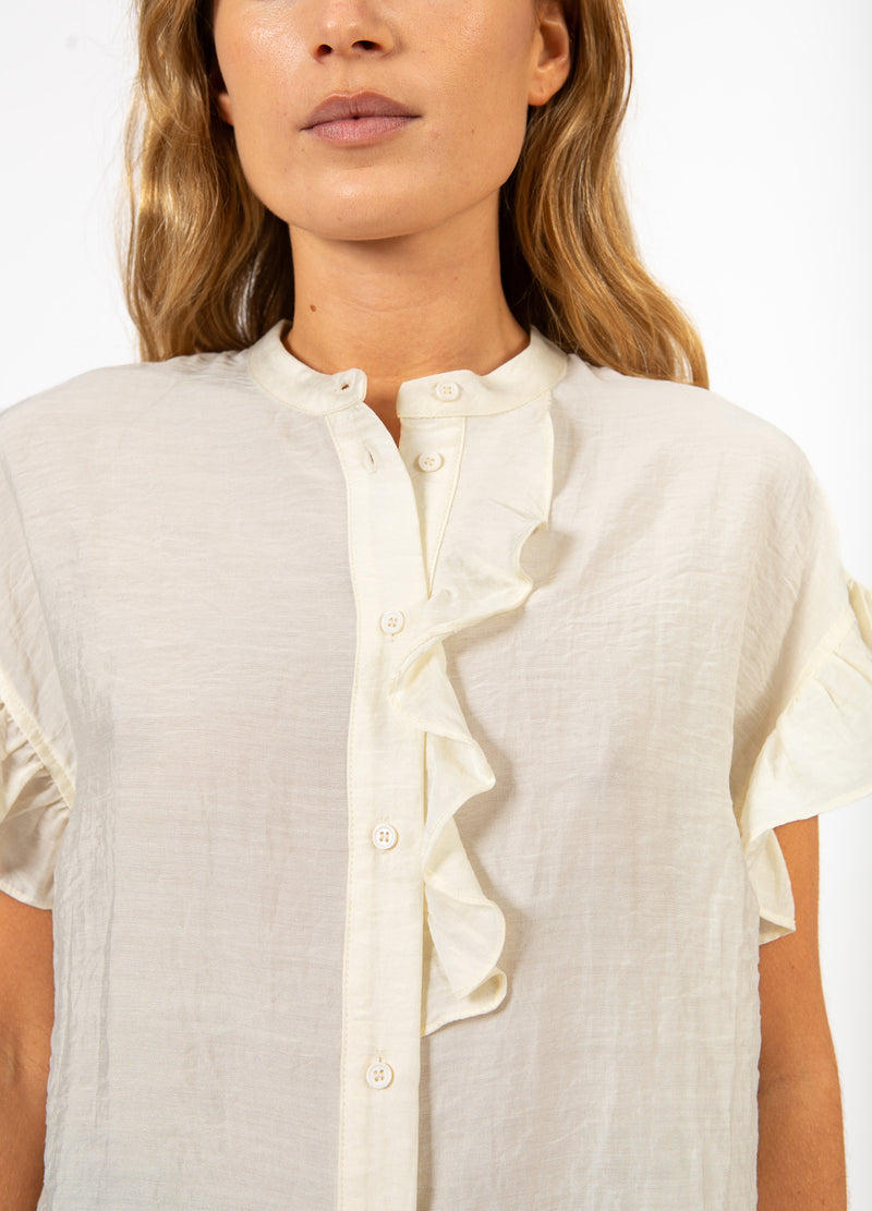 CC Heart CC HEART HAZEL FRILL SHIRT BLOUSE Shirt/Blouse Creme - 241
