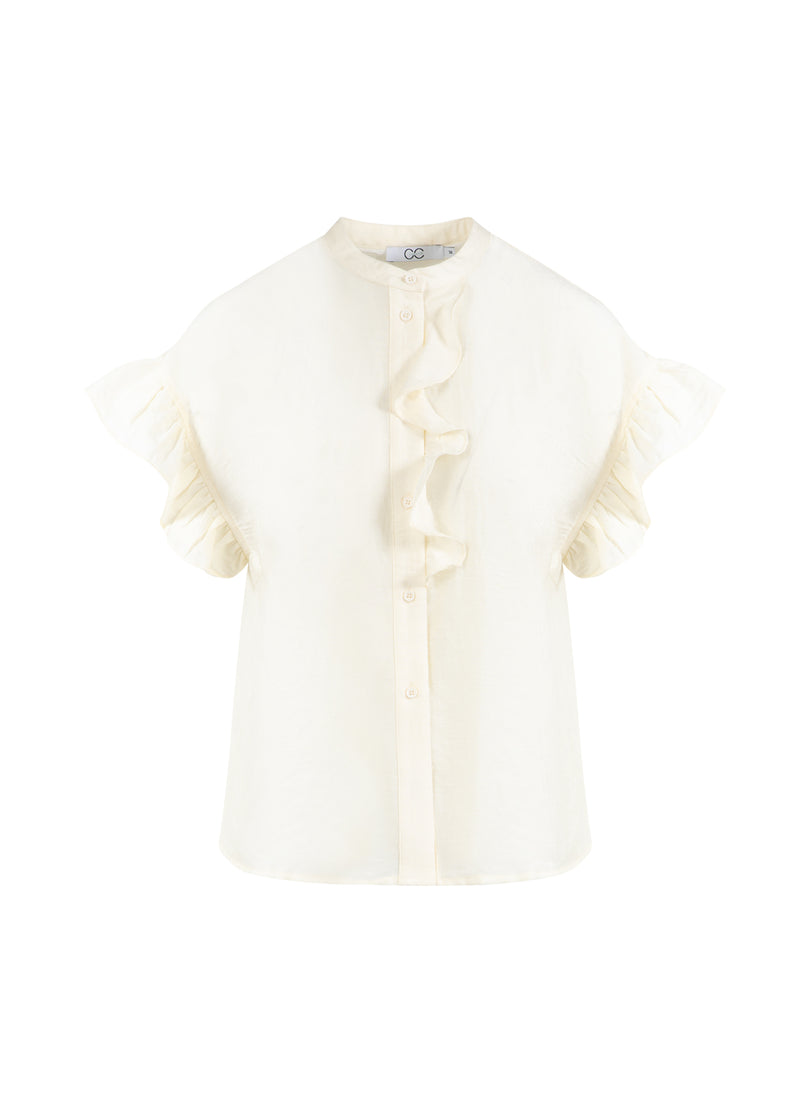 CC Heart CC HEART HAZEL FRILL SHIRT BLOUSE Shirt/Blouse Creme - 241