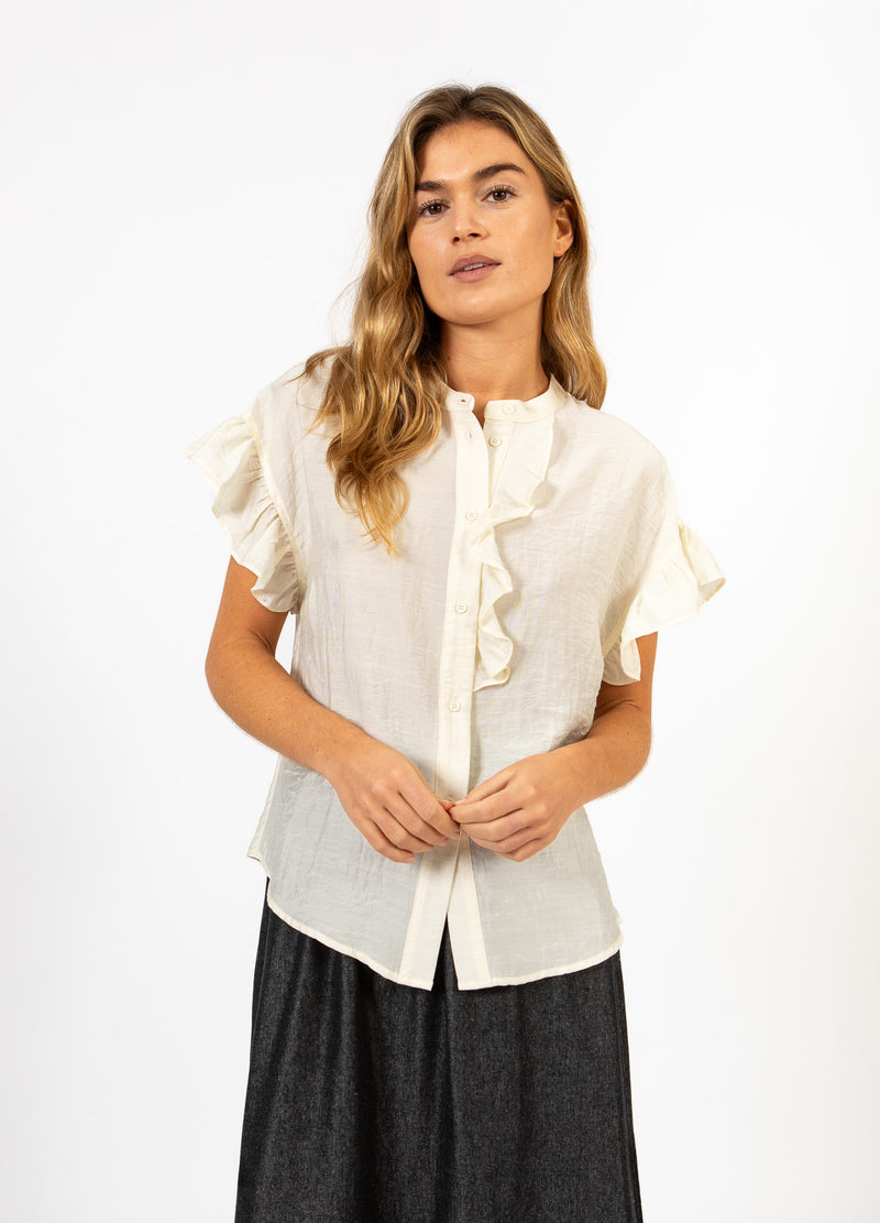 CC Heart CC HEART HAZEL FRILL SHIRT BLOUSE Shirt/Blouse Creme - 241
