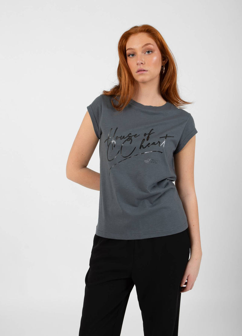 CC Heart CC HEART HOUSE T-SHIRT - SHORT SLEEVE T-Shirt Dark Stone Grey - 149