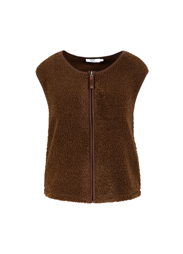 CC Heart CC HEART JAMIE FLEECE VEST Vest Chocolate brown - 349