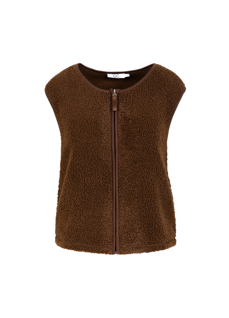 CC Heart CC HEART JAMIE FLEECE VEST Vest Chocolate brown - 349