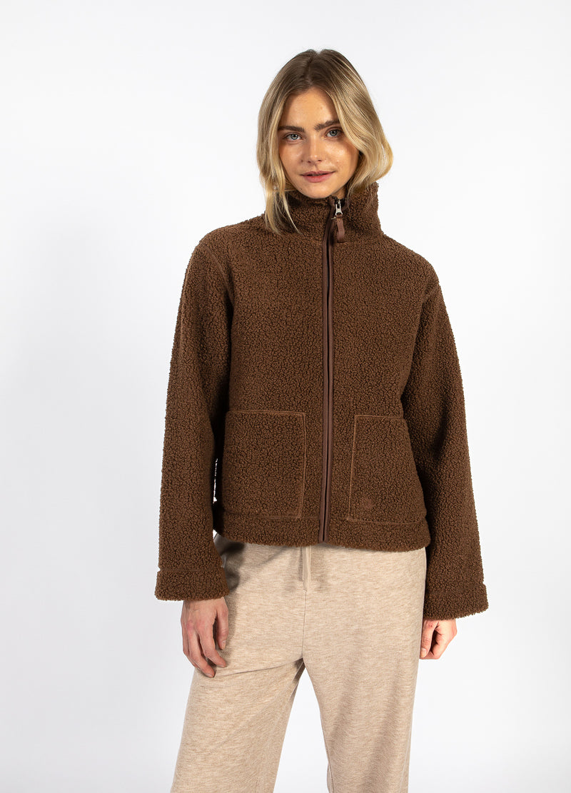 CC Heart CC HEART JAMIE FLEECE ZIP SWEATER Outerwear Chocolate brown - 349