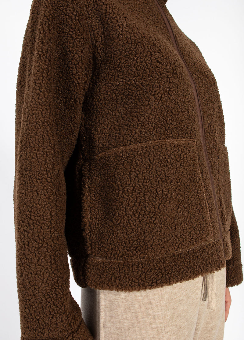 CC Heart CC HEART JAMIE FLEECE ZIP SWEATER Outerwear Chocolate brown - 349