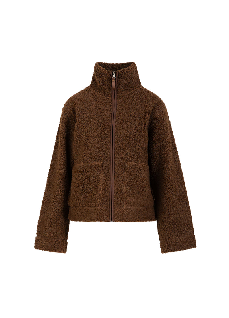 CC Heart CC HEART JAMIE FLEECE ZIP SWEATER Outerwear Chocolate brown - 349