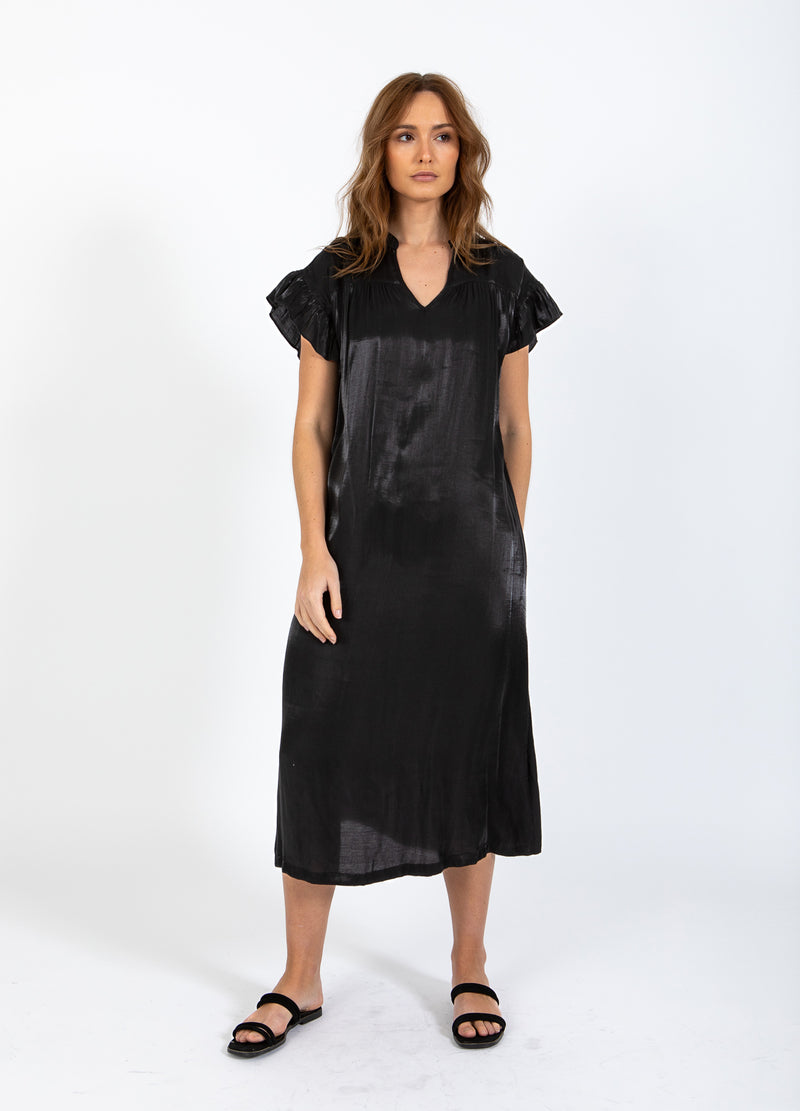 CC Heart CC HEART JOLIE METALLIC DRESS W. GATHERS Dress Black - 100