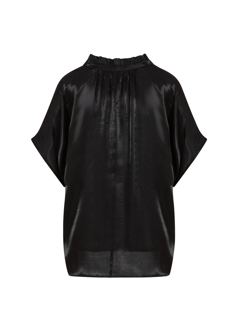 CC Heart CC HEART JOLIE METALLIC TOP W. GATHERS Shirt/Blouse Black - 100