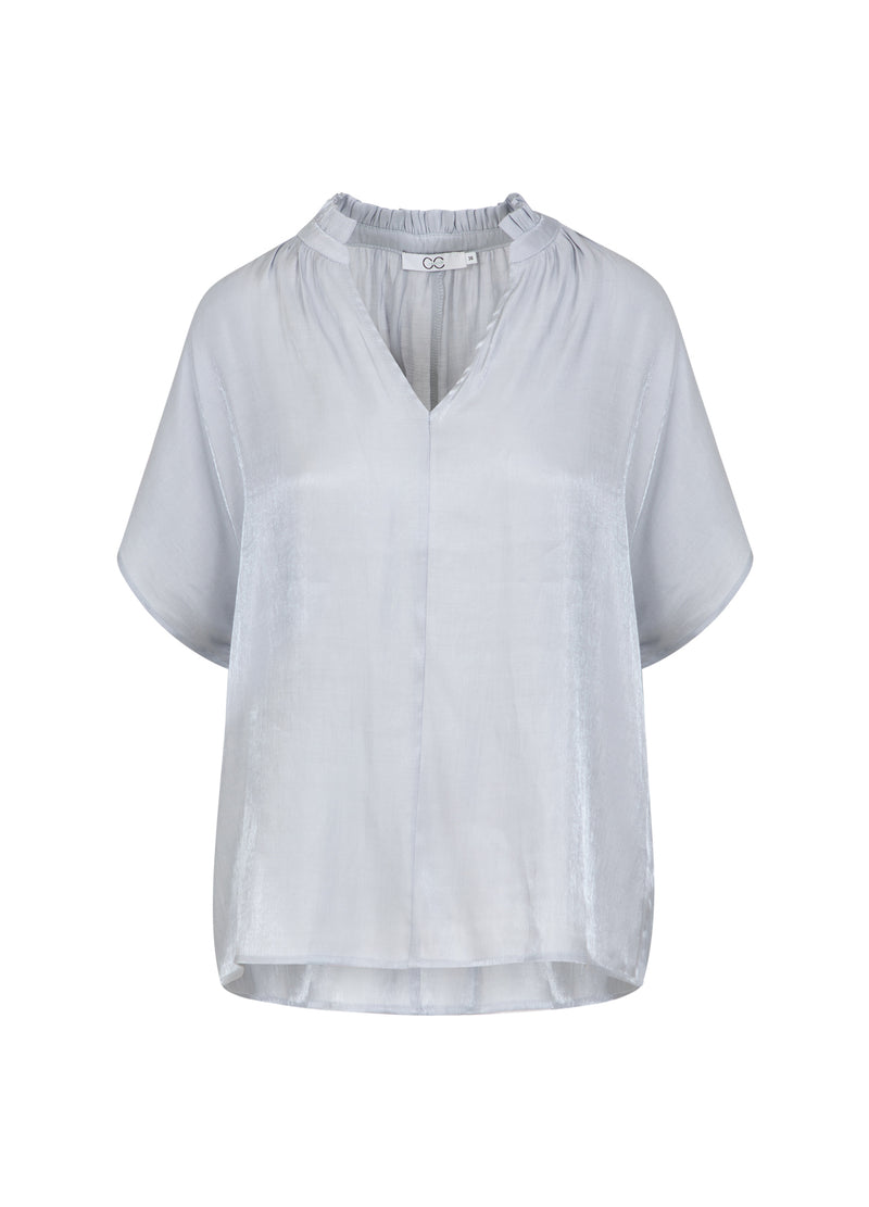 CC Heart CC HEART JOLIE METALLIC TOP W. GATHERS Shirt/Blouse Grey blue - 125