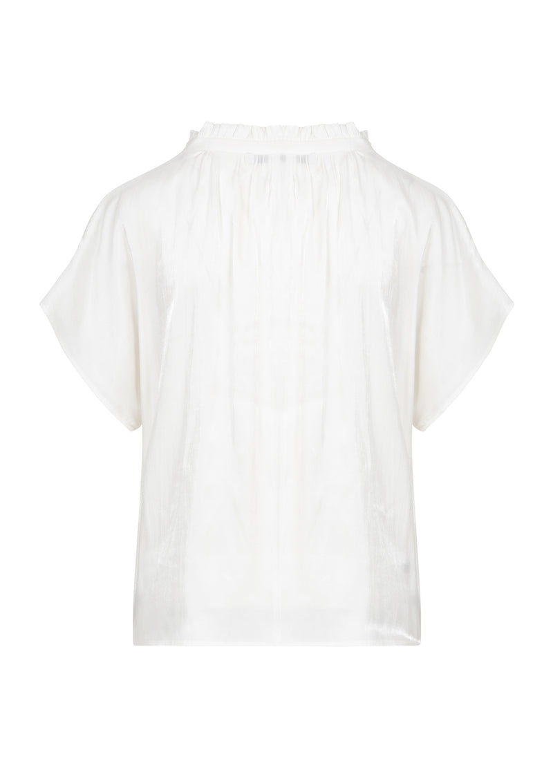 CC Heart CC HEART JOLIE METALLIC TOP W. GATHERS Shirt/Blouse White - 200