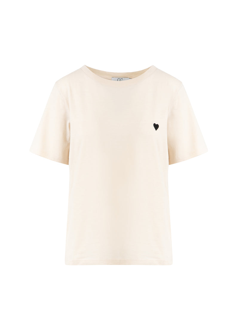 CC Heart CC HEART KISS TEE - MID SLEEVES T-Shirt Creme - 241