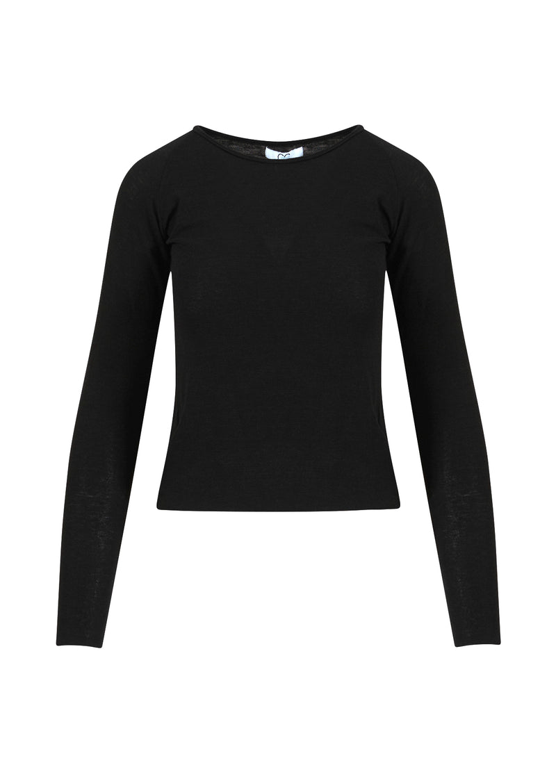 CC Heart CC HEART LANA KNIT WITH LONG SLEEVES Knitwear Black - 100