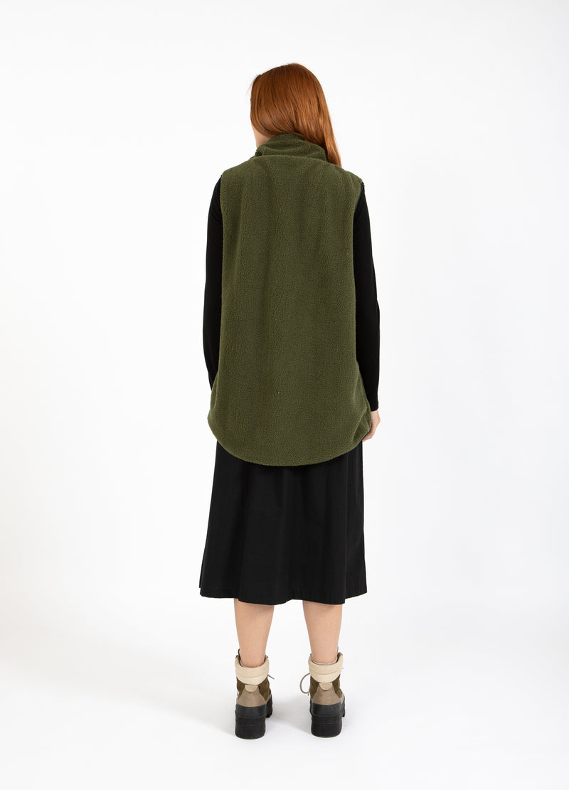 CC Heart CC HEART LENNON MIX PILE WAISTCOAT Outerwear Army/black - 457