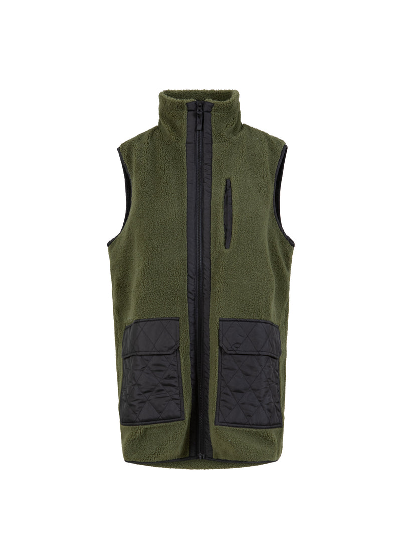CC Heart CC HEART LENNON MIX PILE WAISTCOAT Outerwear Army/black - 457