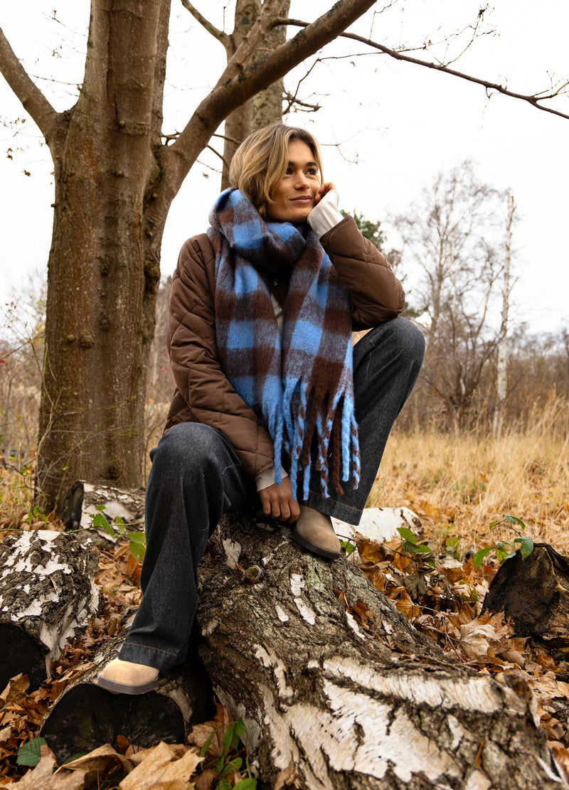 CC Heart CC HEART MAREN SCARF Accessories Blue/brown check - 542