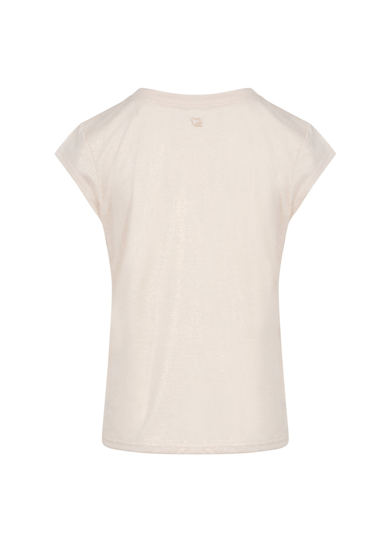 CC Heart CC HEART METALLIC TEE - CAP SLEEVE T-Shirt Sand/gold - 280