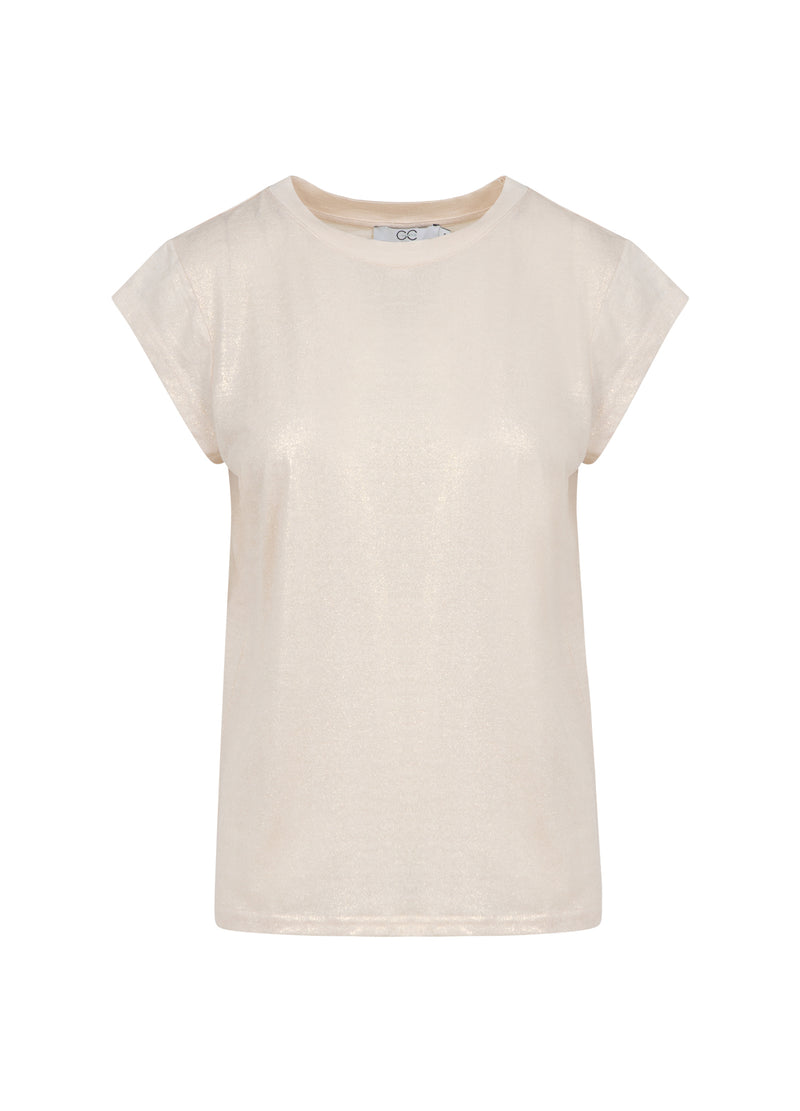 CC Heart CC HEART METALLIC TEE - CAP SLEEVE T-Shirt Sand/gold - 280