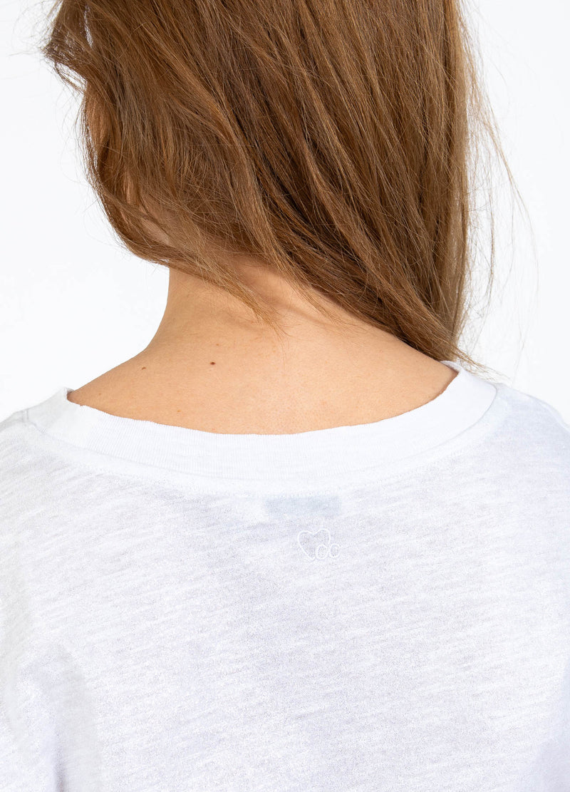 CC Heart CC HEART METALLIC TEE - CAP SLEEVE T-Shirt White/silver - 240