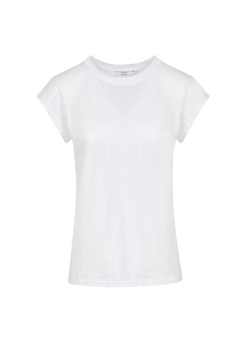 CC Heart CC HEART METALLIC TEE - CAP SLEEVE T-Shirt White/silver - 240