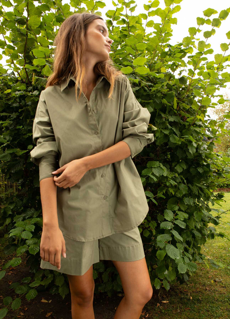 CC Heart CC HEART MILLIE SOLID LOOSE SHIRT Shirt/Blouse Khaki - 467