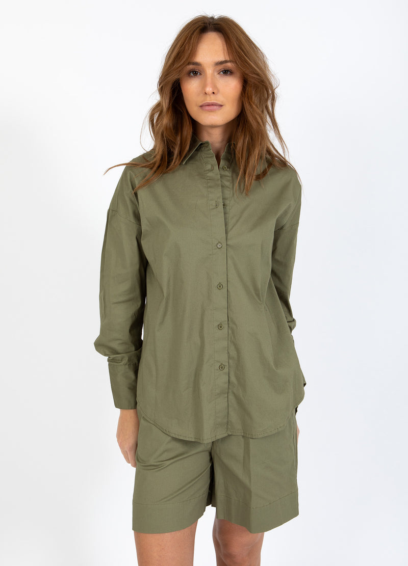CC Heart CC HEART MILLIE SOLID LOOSE SHIRT Shirt/Blouse Khaki - 467