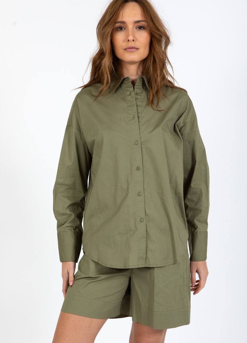 CC Heart CC HEART MILLIE SOLID LOOSE SHIRT Shirt/Blouse Khaki - 467