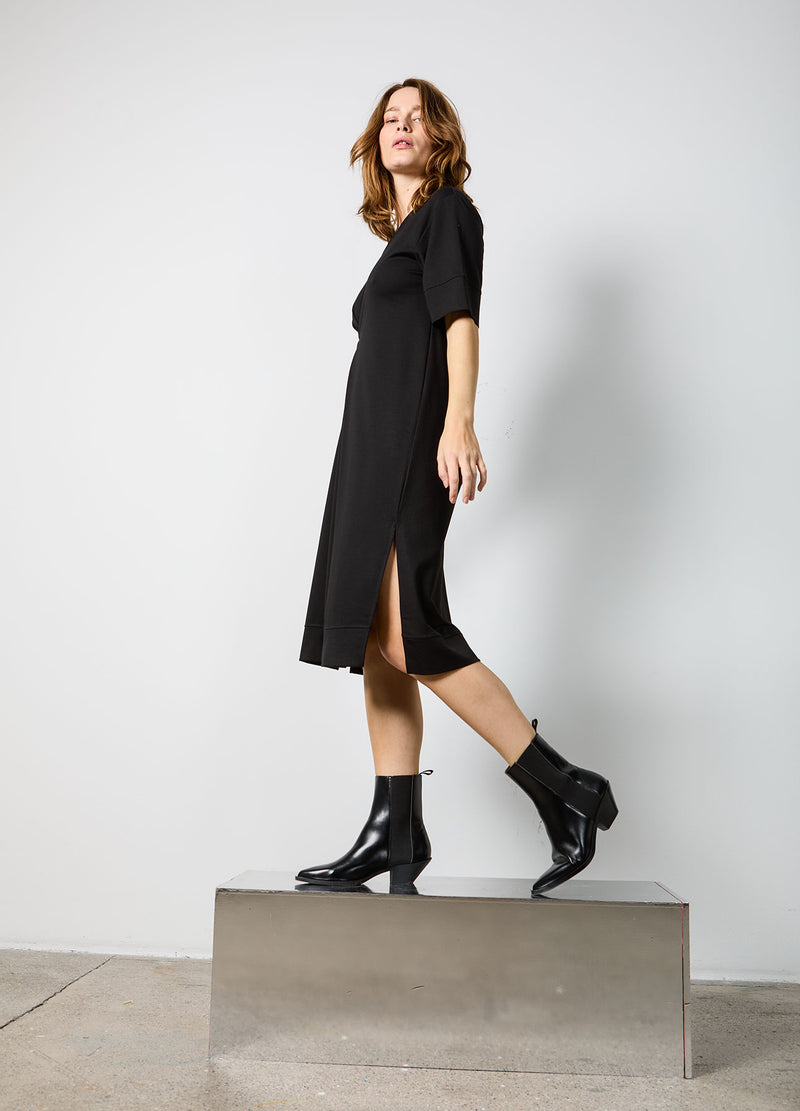 CC HEART NOLA DRAPED JERSEY DRESS - Black costercopenhagen.com CC HEART NOLA DRAPED JERSEY DRESS - Black costercopenhagen.com