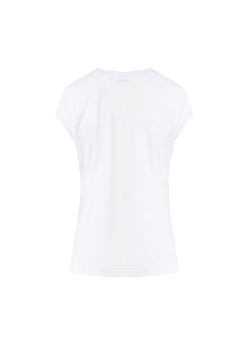 CC Heart CC HEART NOSTALGIA TEE - CAP SLEEVES T-Shirt White/Rose gold emb - 200