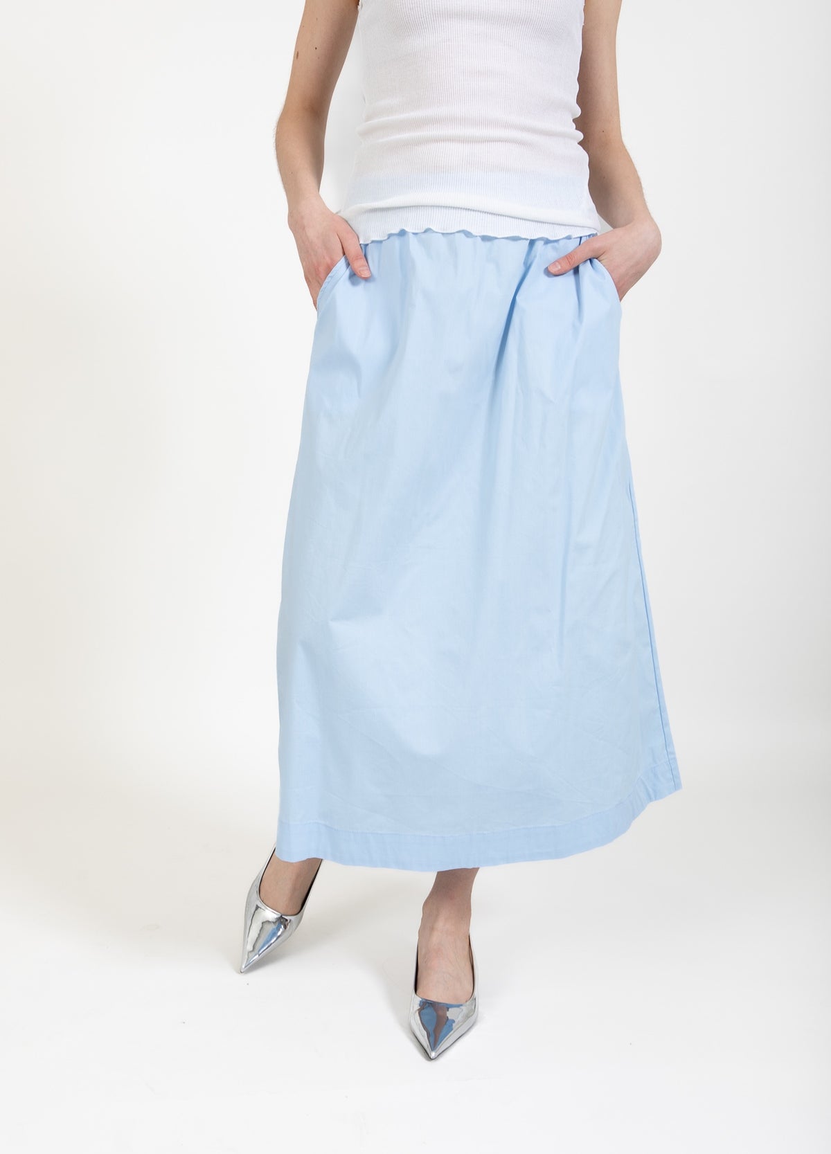 CC Heart Phoebe Long Skirt | Navy CC Heart Phoebe Long Skirt | Navy