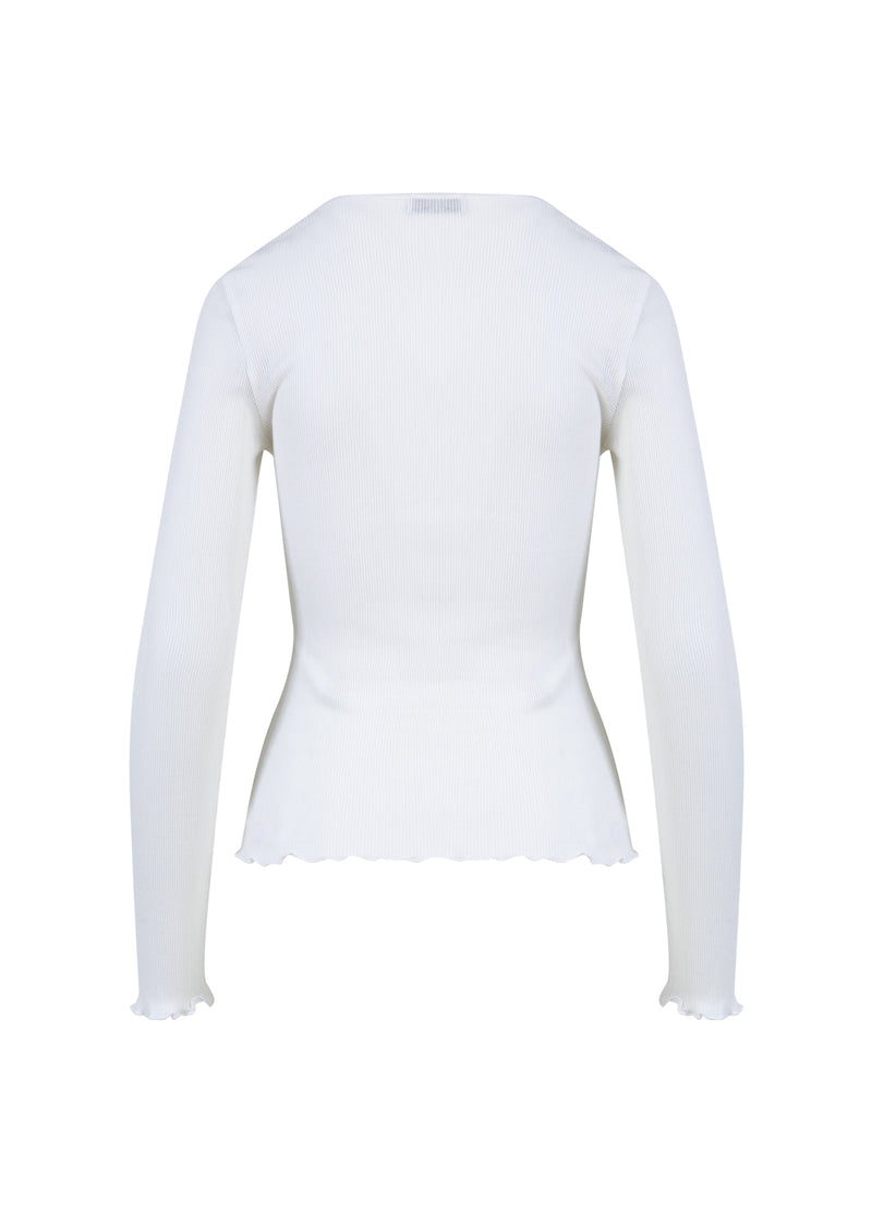 CC Heart CC HEART POPPY SILK RIB BLOUSE Shirt/Blouse White - 200
