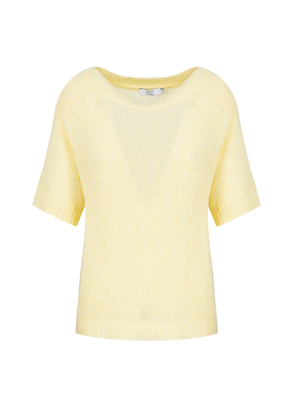 CC Heart CC HEART ROSELYNN SHORT SLEEVED JUMPER Knitwear Light honey - 790