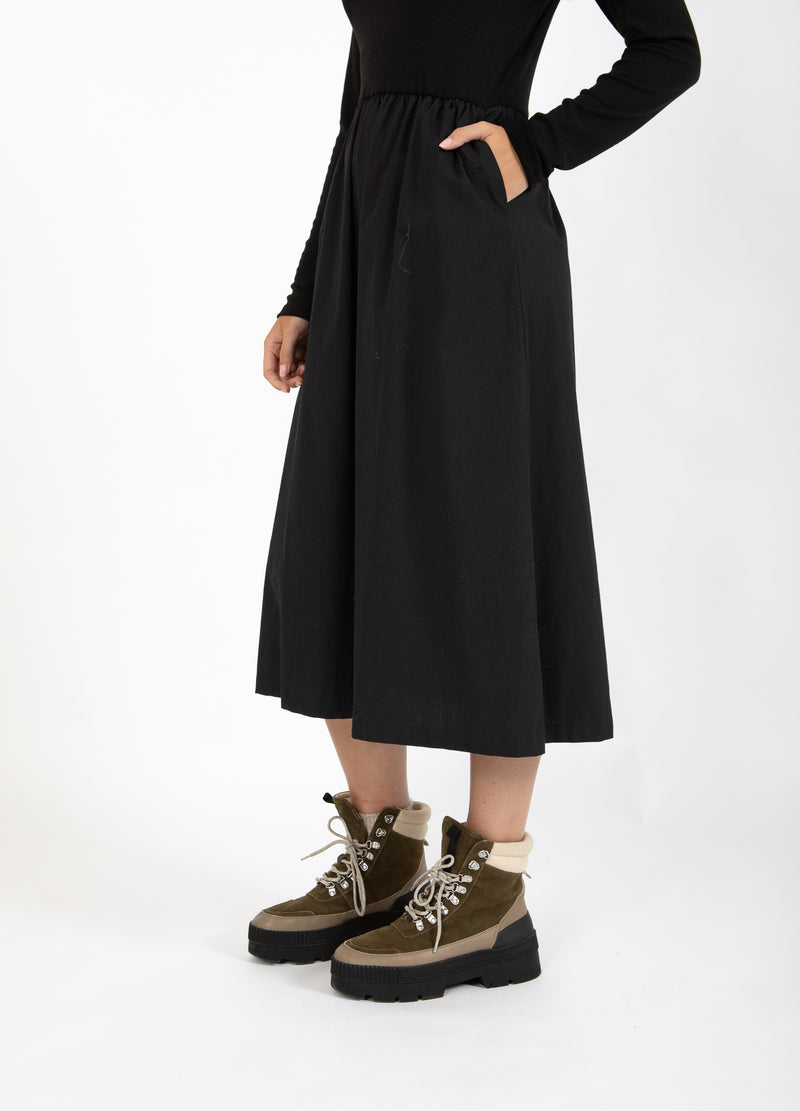 CC Heart CC HEART RYLAN MIX DRESS LONG SLEEVE Dress Black - 100